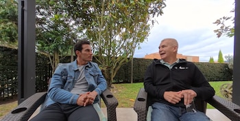 Diego Arias en diálogo con Diego Rueda, sobre su paso por Atlético Nacional - crédito @Diego Rueda Oficial/YouTube