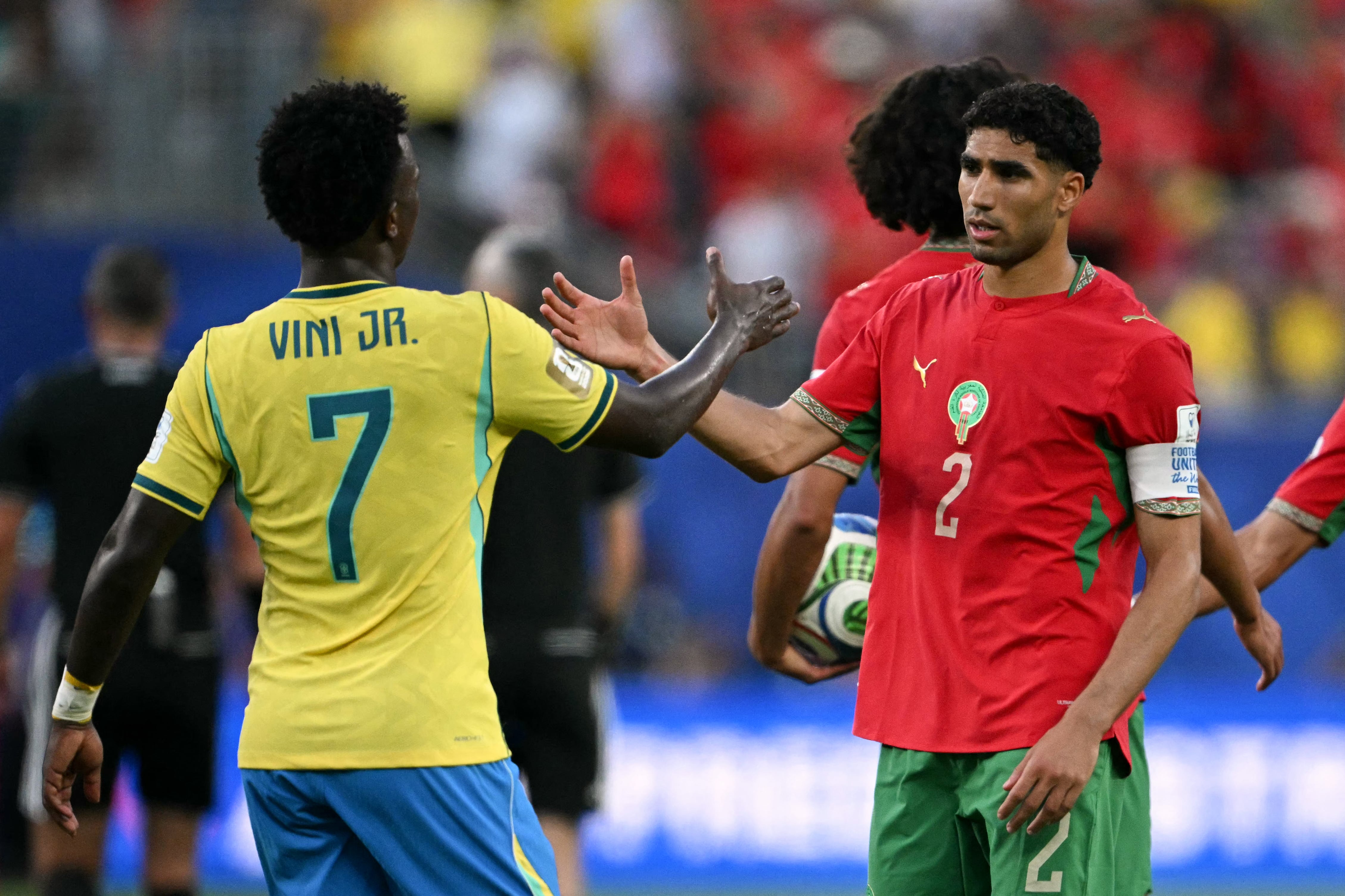 Brasil y Marruecos en la lucha por clasificar a dieciseisavos del Mundial 2026. (Photo by Mauro PIMENTEL / AFP)