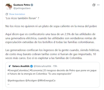 Gustavo Petro lanzó dura crítica