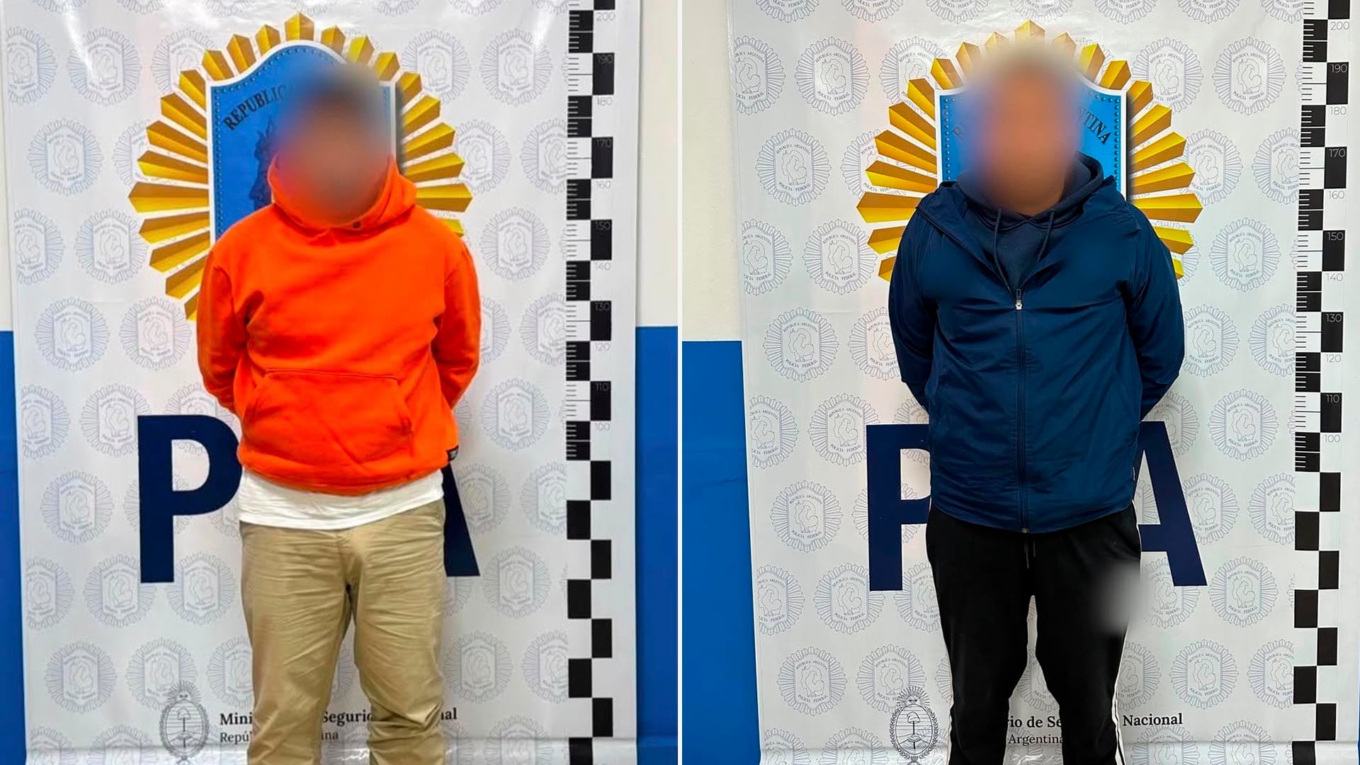 Bruno Damián Mitrovich y Favio César Márquez, los dos familiares de la gitana estafadora que fueron detenidos por encubrimiento.