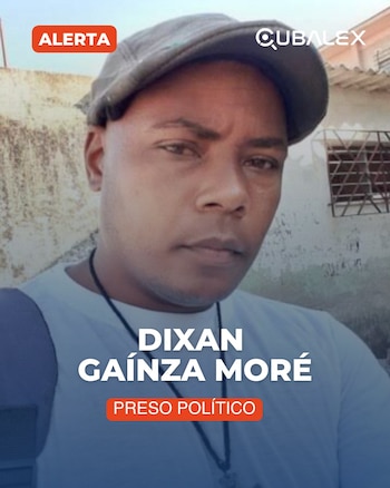Cubalex informó que el preso político Dixan Gaínza Moré fue sancionado después de denunciar la falta de alimentos en la prisión Kilo 8. (Cortesía: Cubalex)