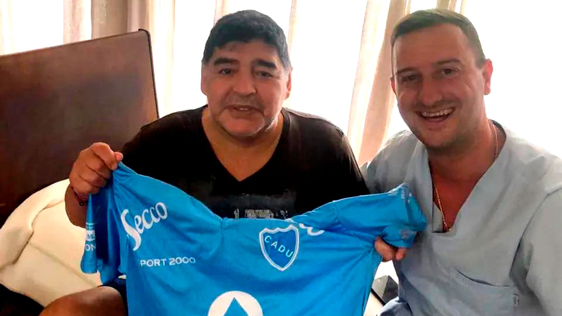 Nicolás Taffarel y Diego Maradona