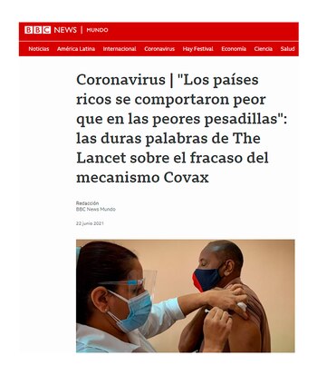 La BBC destacó un artículo