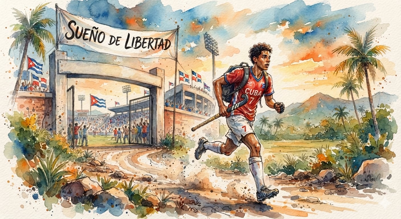 El deportista cubano de 21 años dijo que, después de escapar en República Dominicana, recibió una advertencia de que intentaban localizarlo. (Visuales IA)