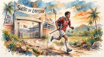 El deportista cubano de 21 años dijo que, después de escapar en República Dominicana, recibió una advertencia de que intentaban localizarlo. (Visuales IA)