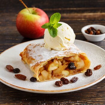 El tradicional strudel de manzana