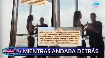 ¿Crisis antes del aniversario? Natalie Vértiz expone a Yaco por olvidar detalles en sus 11 años de casados. Captura: Magaly TV La Firme.