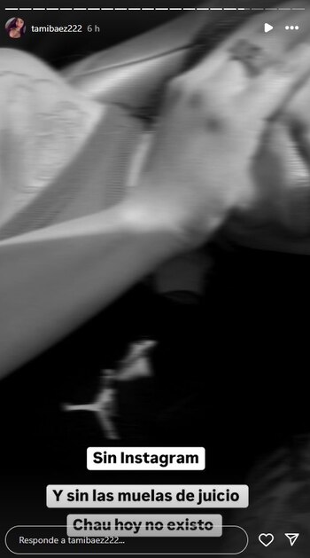 El posteo de Tamara Báez