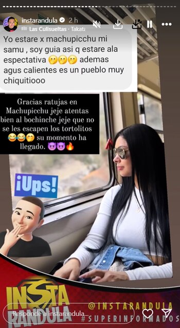 Pamela Franco rumbo a Machu