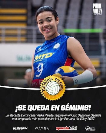 Vielka Peralta seguirá en Deportivo Géminis en la Liga Peruana de vóley 2026/2027. (Puro vóley)