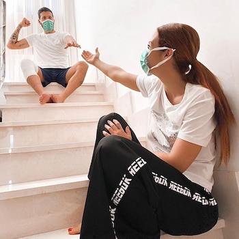 Ezequiel Garay y Tamara Gorro