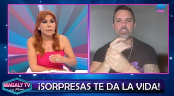 Explota versión sobre Milett Figueroa y Dante Gebel: Tinelli queda en shock tras declaración. Captura: Magaly TV La Firme.