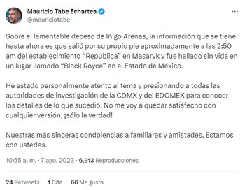 El alcalde Mauricio Tabe aseguró