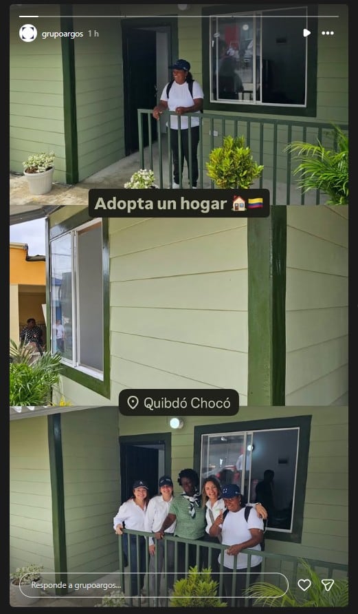 Darling Asprilla, primera beneficiaria del proyecto, perdió su vivienda durante el terremoto em Chocó - crédito @grupoargos/Instagram
