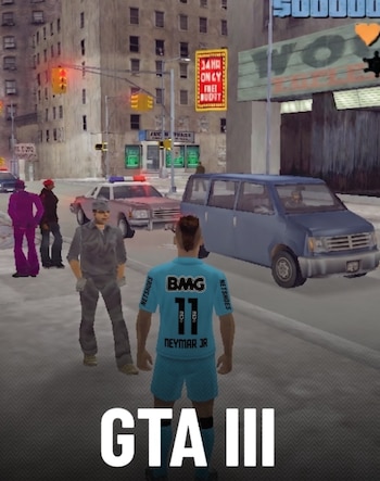 Neymar en GTA 3. (Cazetv)
