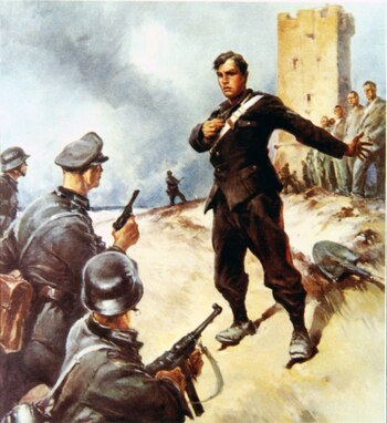 Una representación del gesto heroico