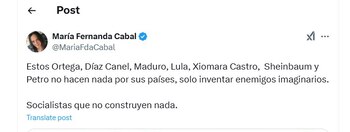 María Fernanda Cabal critica reunión