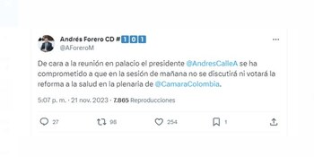 Con este mensaje, el representante