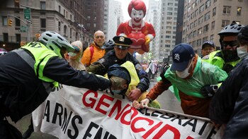 Protesta pro-Palestina causa caos en