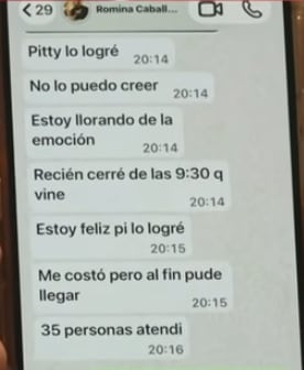 Los mensajes que le envió la víctima días antes del crimen