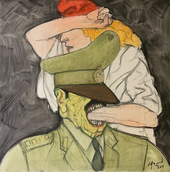 "Caníbal", de Carlos Alonso. 90x90,