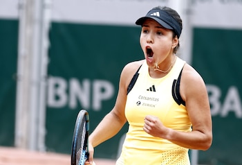 La colombiana Camila Osorio en segunda ronda de Roland Garros - crédito EFE/EPA/MOHAMMED BADRA