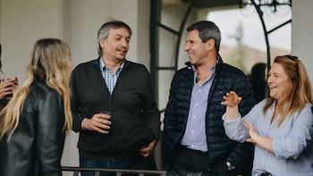 Maximo Kirchner y Sergio Uñac