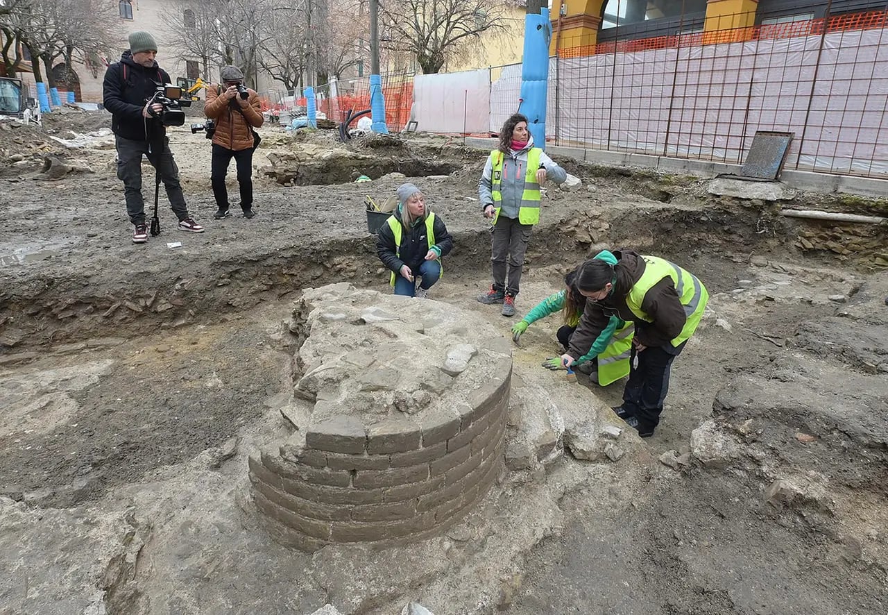 La Basílica de Vitruvio emergió de las excavaciones en la localidad de Fano, Italia (Gentileza: Il Resto de Carlino)
