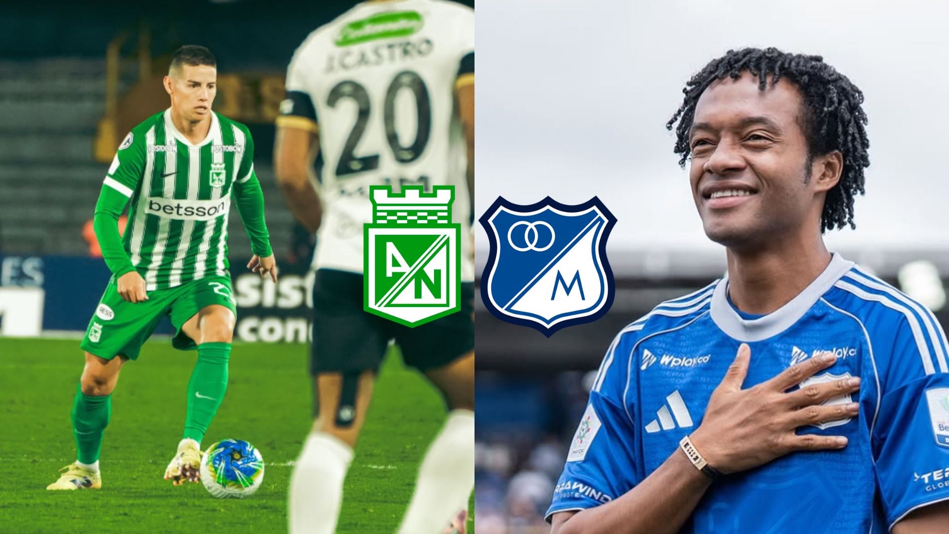 Atlético Nacional, de James Rodríguez, anunció la boletería para el clásico del fútbol colombiano ante el Millonarios de Juan Guillermo Cuadrado - crédito @nacionaloficial-@millosfcoficial/Instagram