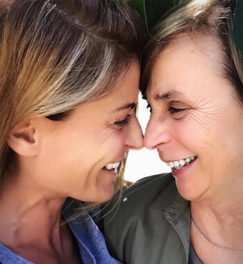 Eugenia Tobal con su mamá