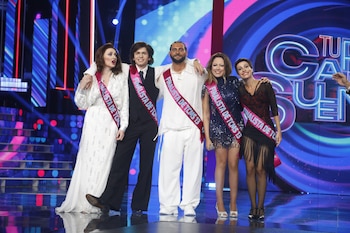 Los protagonistas de la final posan tras una semifinal llena de emoción.