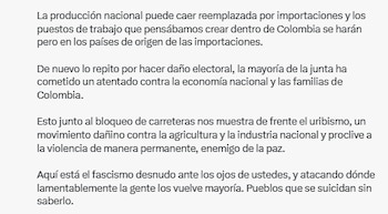 El jefe de Estado señaló que por culpa del emisor se pierden los ahorros de los colombianos - crédito @petrogustavo/X