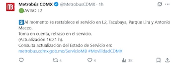 La Línea 2 del Metrobús