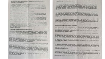 Esta es la carta que los once exparamilitares están negando - crédito @ByViral24/X