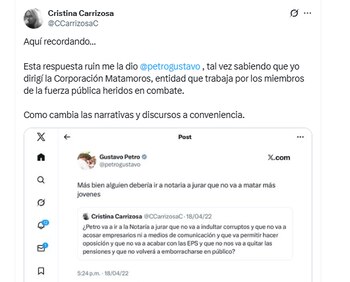 La abogada Cristina Carrizosa recordó