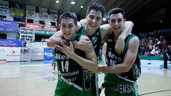 Baralle, Lema y Chiarini festejan