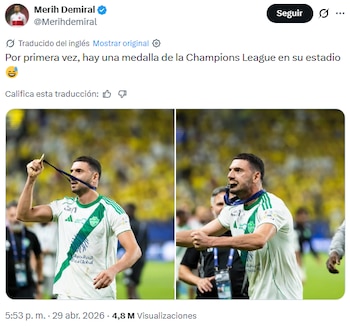 La publicación de Merih Demiral en X