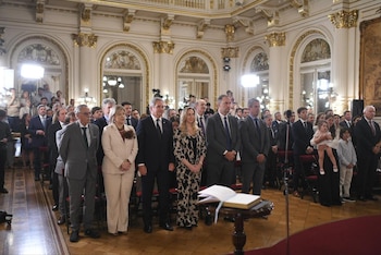 El Gabinete durante la jura