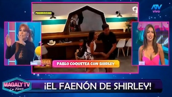 ¿Chape o simple baile? Shirley Arica aclara imágenes con Ivo Ezeta y habla de Pablo Heredia. Captura: Magaly TV La Firme