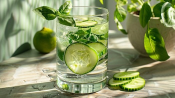 Bebida hidratante
Agua con sabor
Pepino
Infusión fresca
Salud natural
Refrescante bebida
Hidratarse saludablemente
Agua de frutas
Bebida con hierbas
Nutrición
Bebida antioxidante
Vitaminas
Infusión desintoxicante
Bebida nutritiva
- (Imagen Ilustrativa Infobae)