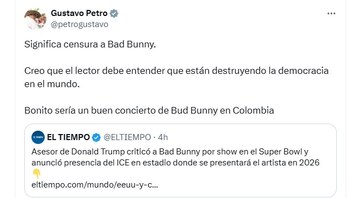Petro habló sobre Bad Bunny