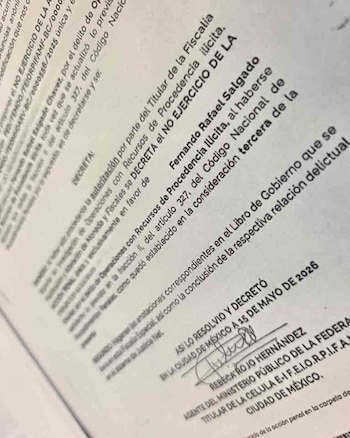 La Fiscalía General de la República determinó el no ejercicio de la acción penal contra el empresario Fernando Salgado Chávez tras concluir una investigación iniciada por una denuncia anónima