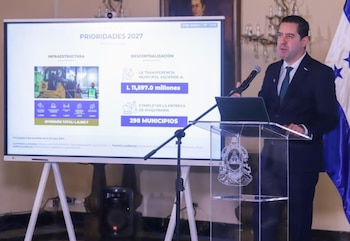 El proyecto de Presupuesto General para 2027 asciende a L455.374,8 millones, equivalentes a aproximadamente US$16.959 millones. (FOTO: Secretaría de Finanzas)
