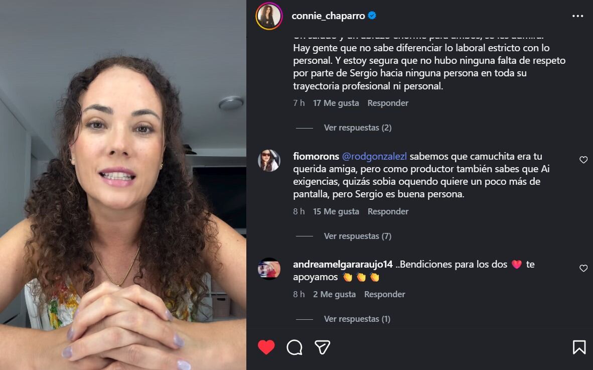 “Mi esposo no es un maltratador”: Connie Chaparro responde a denuncias contra Sergio Galliani. Infobae Perú / Captura: IG.