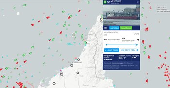 La ubicación del Venture, según