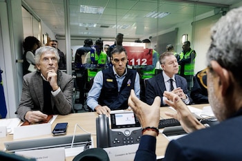 30/10/2026 Pedro Sánchez junto a Fernando Grande-Marlaska visita al Centro de cooperación operativa integrado (Cecopi) en Toledo
POLITICA
CARLOS LUJAN