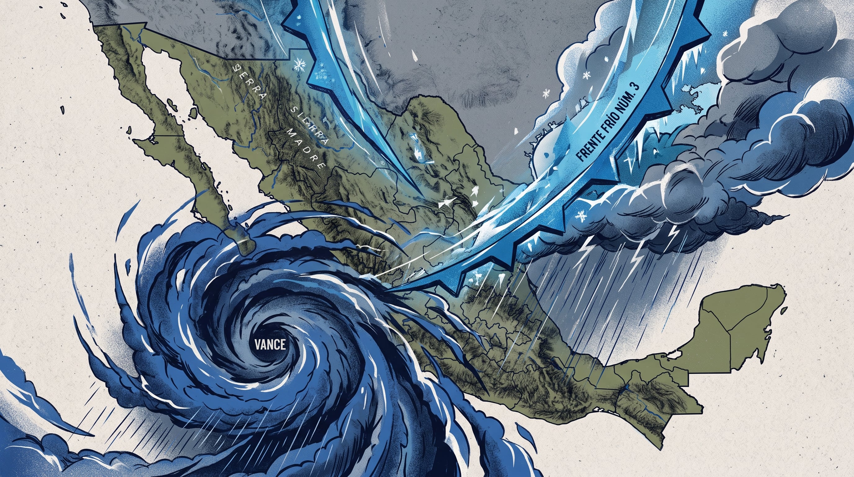 Tormenta tropical Vance y Frente frío 3 provocarán fuertes lluvias y bajas temperaturas en México: el clima hoy jueves 22 de octubre