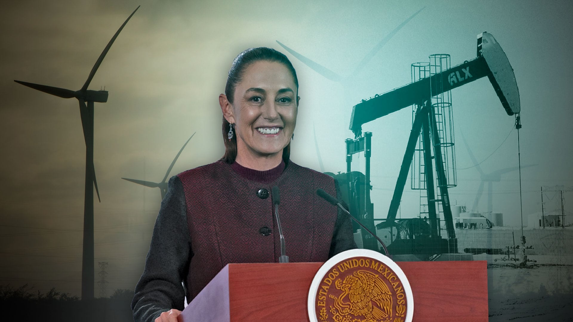 La presidenta Claudia Sheinbaum durante La Mañanera, donde abordó la discusión sobre el fracking y las estrategias para fortalecer la soberanía energética de México.