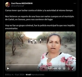 La activista Ceci Flores lamentó