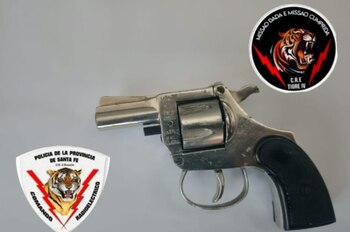 La pistola secuestrada a uno